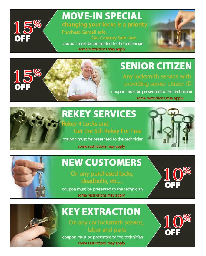 Lock Safe Services Houston, TX 713-470-0693 - coupon23-set-five